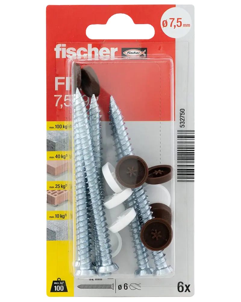 Fischer Karmskrue MH 7,5 x 92 mm FFSZ 6 stk.
