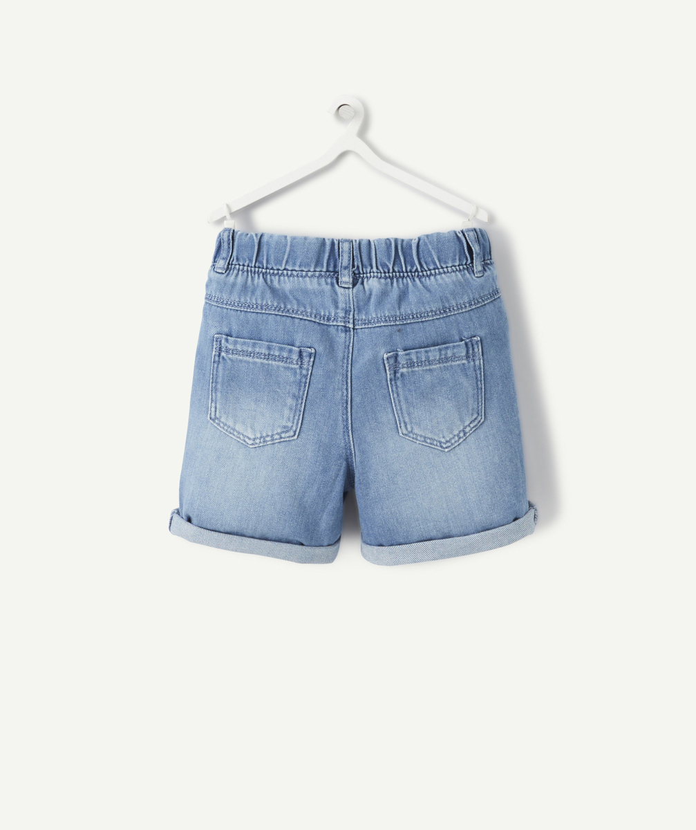 BERMUDA BÉBÉ GARÇON EN COTON DENIM À FAIBLE IMPACT ENVIRONNEMENTAL