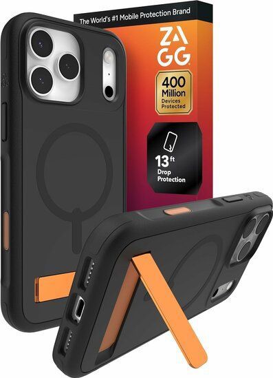 ZAGG - Sedona Snap Kickstand - Hoesje - Zwart - MagSafe Back Cover
