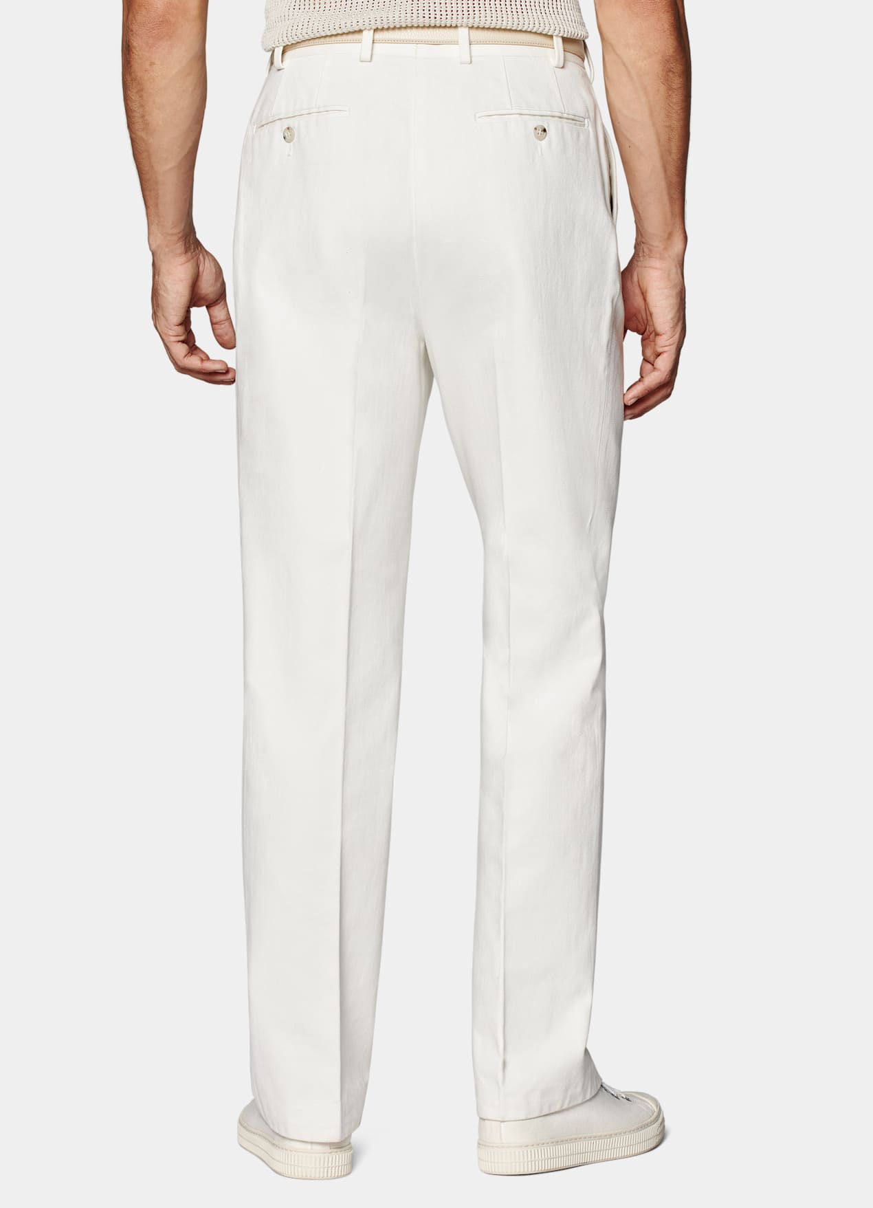 Pantalon Wide Leg Straight blanc cassé