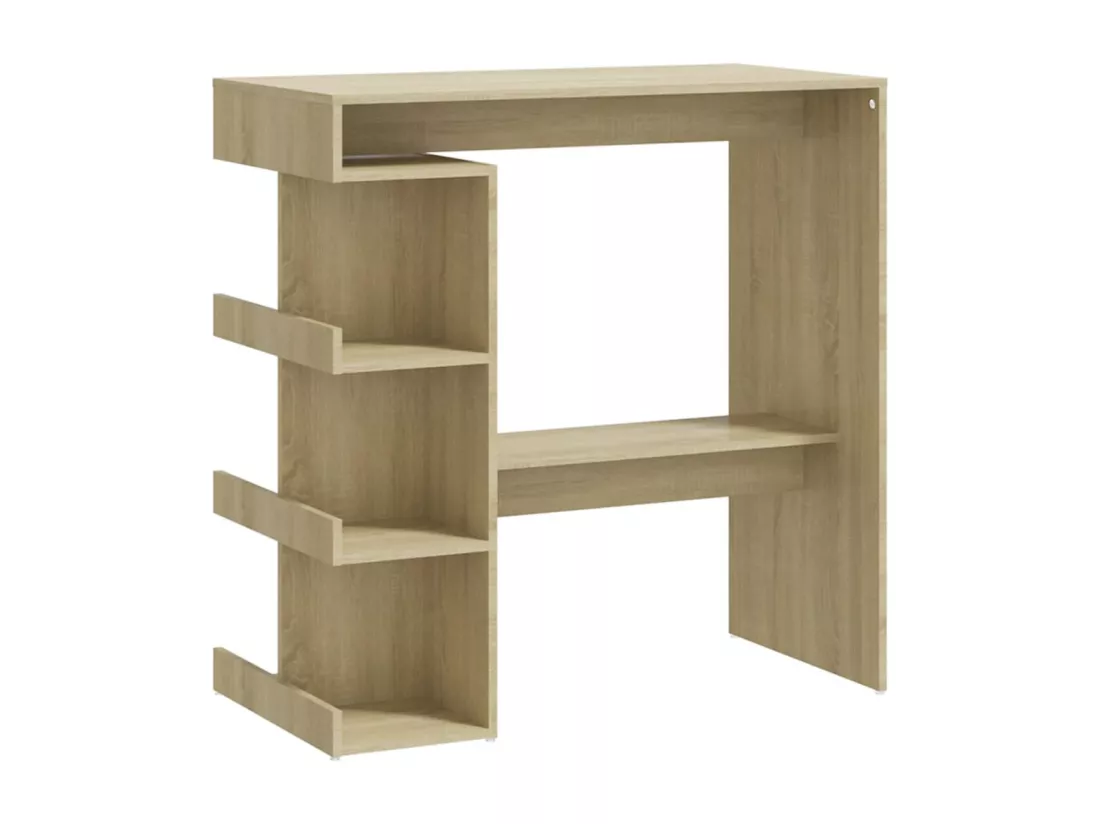 Table de bar étagère de rangement Chêne sonoma 100x50x101,5 cm