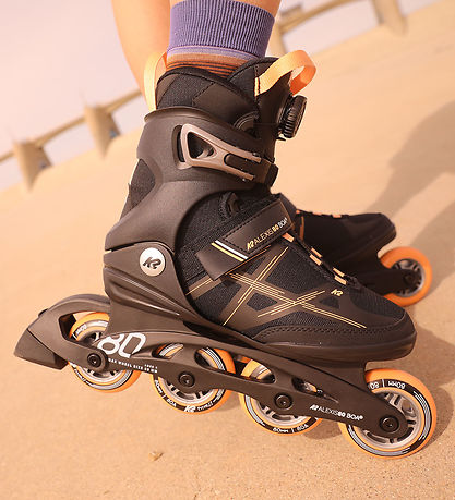 K2 Rollschuhe - Alexia 80 Boa - Schwarz/Orange - Inline