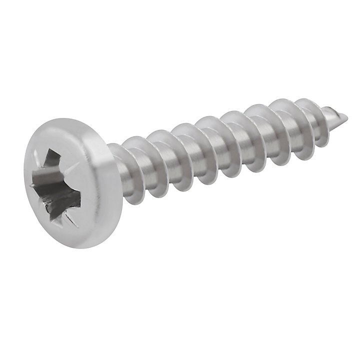 Vis à bois à tête cylindrique en acier inoxydable A4 pozidriv 4X20 mm - 20 pièces