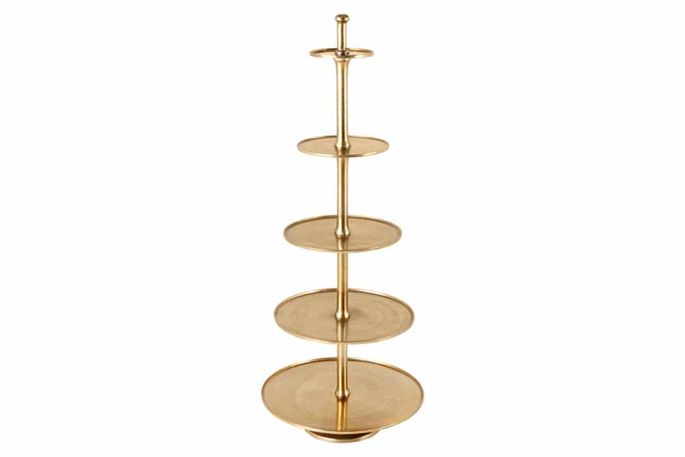 Design XXL Etagere ABSTRACT 150cm gold Metall mit fünf Etagen handmade
