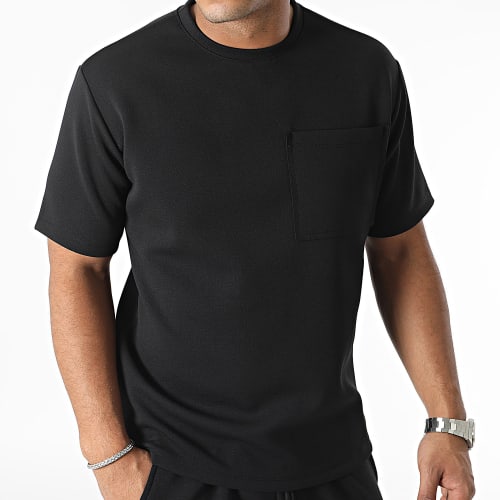 Ensemble Tee Shirt Poche Et Pantalon Jogging Noir