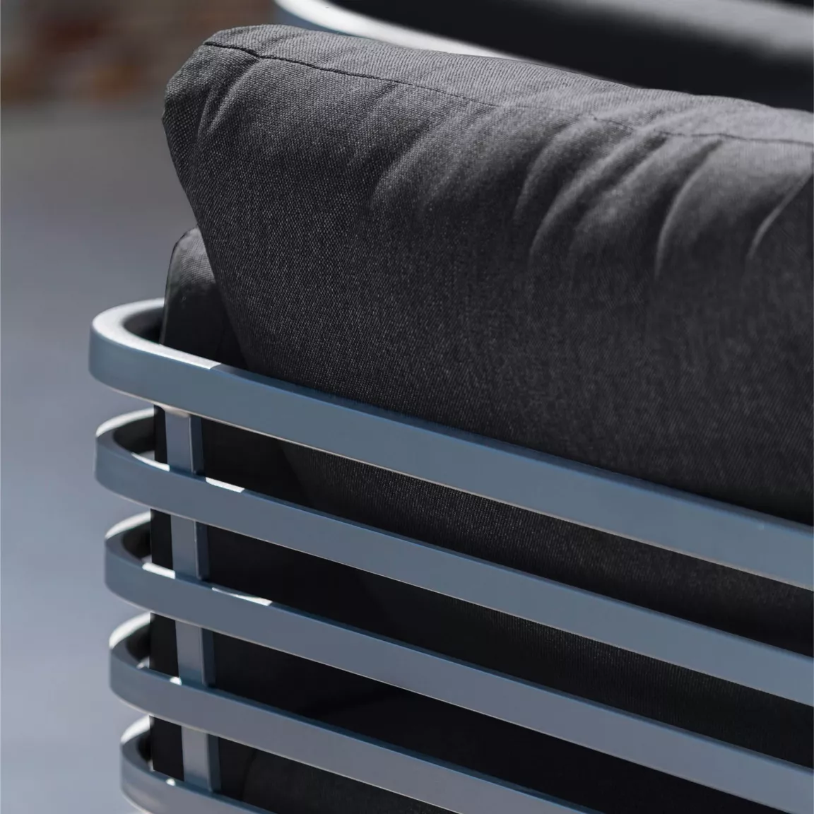 Salon de jardin aluminium 5 places 5 pcs Monte Carlo Gris anthracite