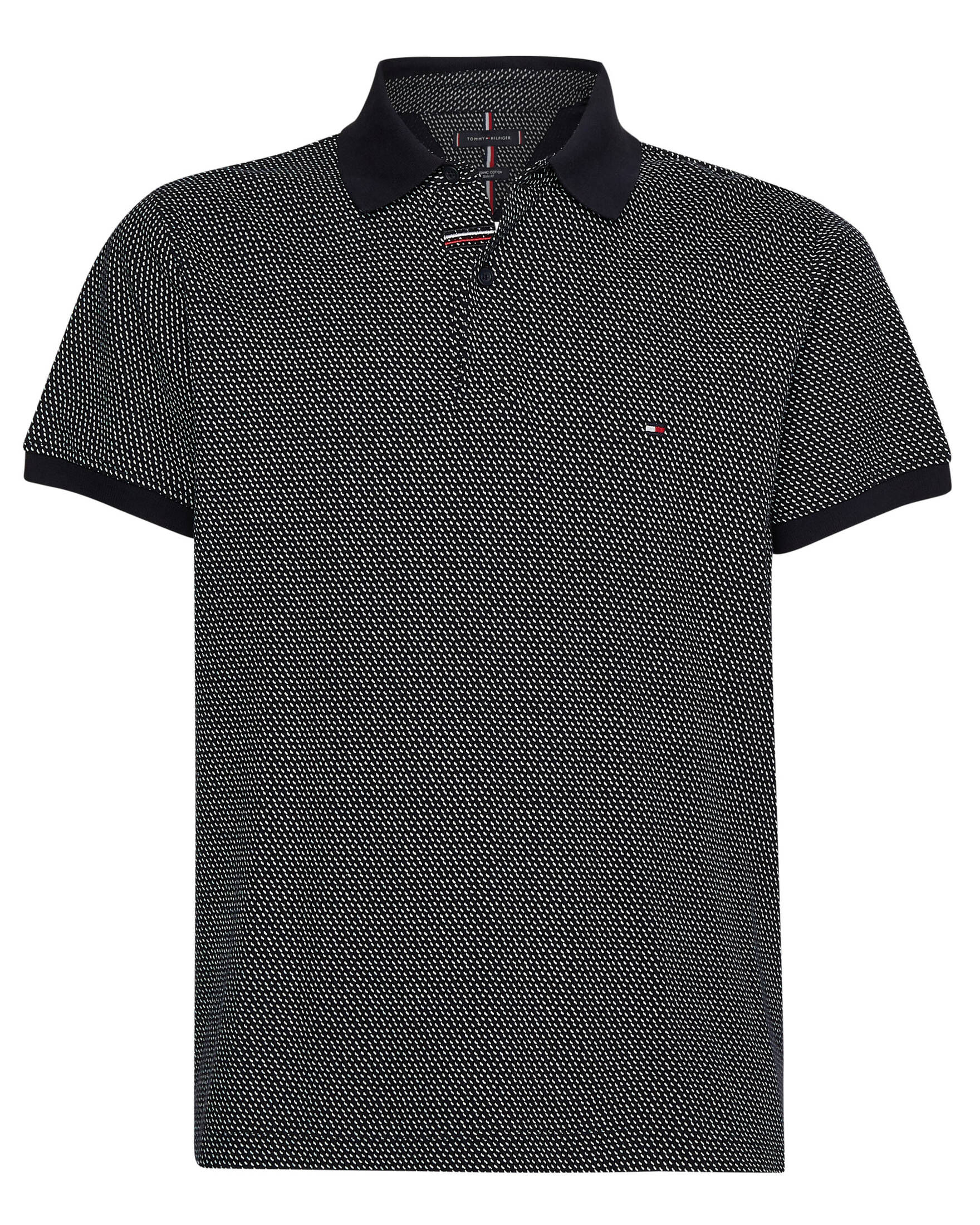 Tommy Hilfiger| Herren Poloshirt MICRO PRINT SLIM POLO Kurzarm