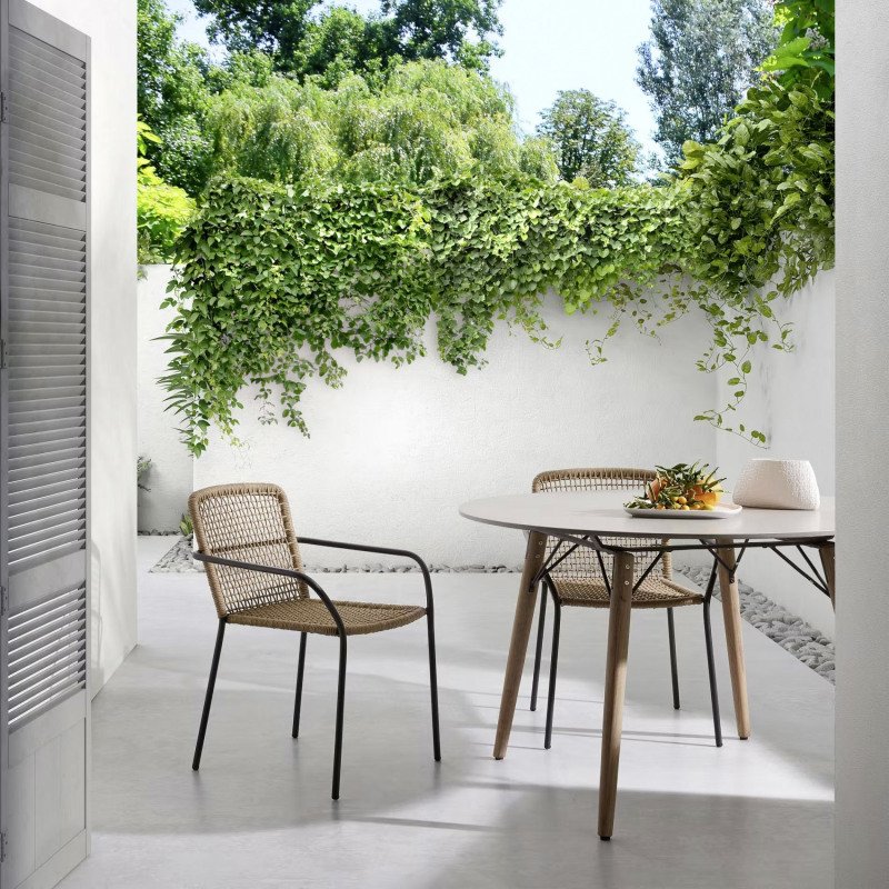 Chaise Ellen - corde - pieds acier galvanisé