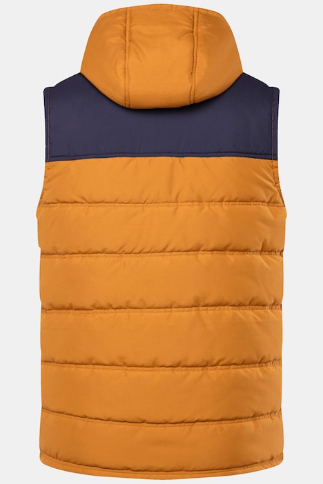 Men+ Outdoor-Weste, zweifarbig, Kapuze, bis 8 XL