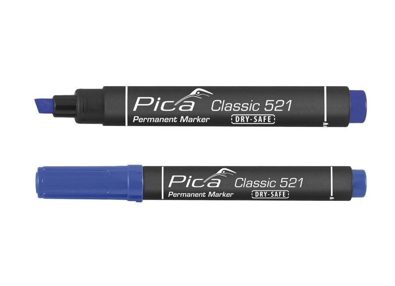 Pica 521/41 Perm. Marker 2-6mm beitel blauw