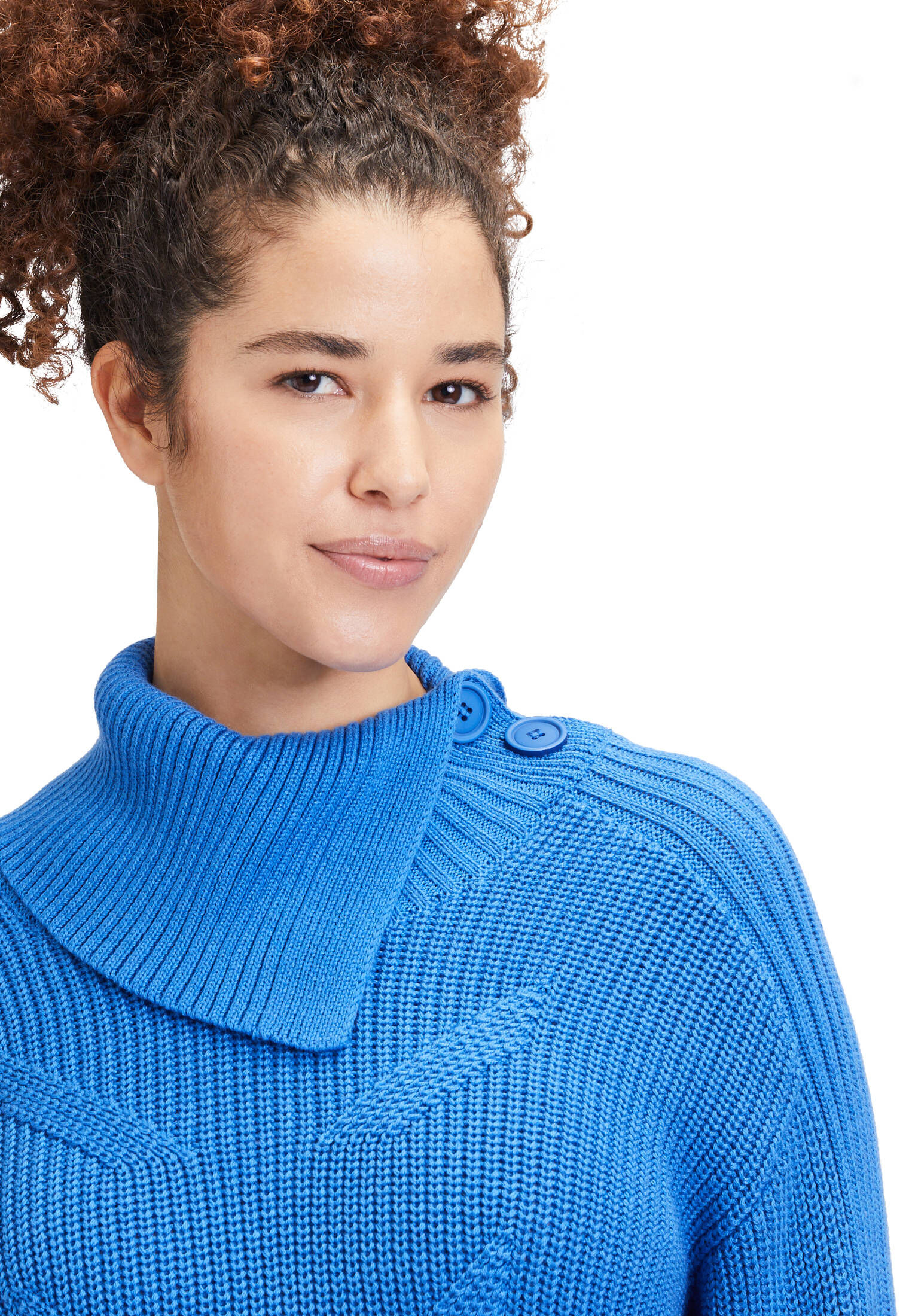 Betty Barclay| Damen Grobstrick-Pullover mit hohem Kragen