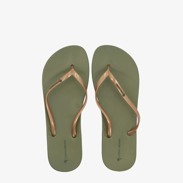 Copacabana vegan dames teenslippers groen