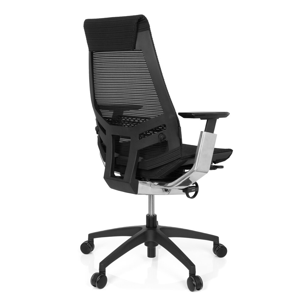 Profi Bürostuhl GENIDIA SMART BLACK CM Netzstoff mit Armlehnen hjh OFFICE