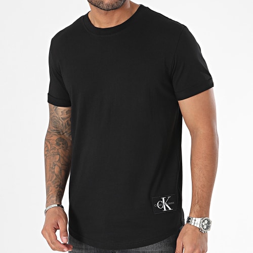 Tee Shirt Oversize Badge Round 3482 Noir