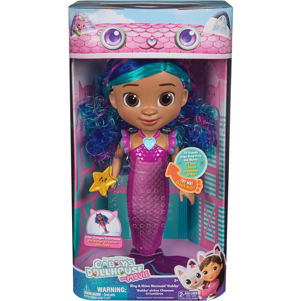 Køb Gabby's Dollhouse Film Syng & Shine Havfrue Gabby 36 Cm