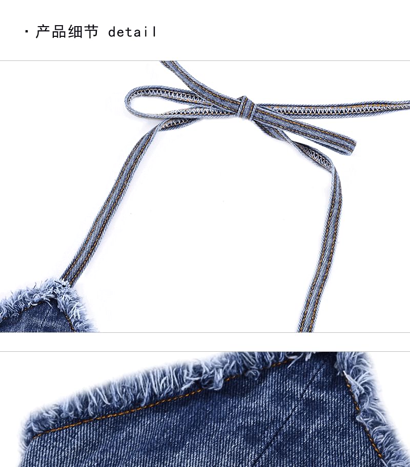 SPUCIKLEI - Gewassen denim bikiniset