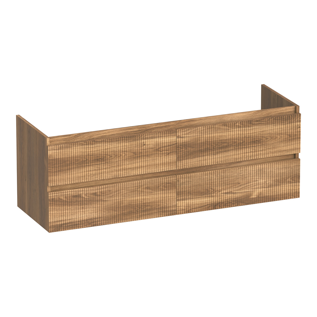 Brauer Joy Wavy onderkast ribbelfront 140cm met 4 softclose lades honey