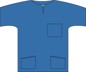 BARRIER Scrub Suit Shirt M blau, 48 Stück