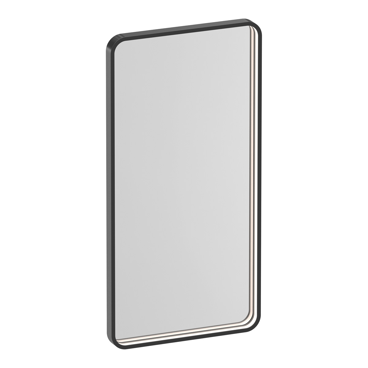 Brauer Sapphire rechthoekige spiegel met verlichting 80x40cm gunmetal