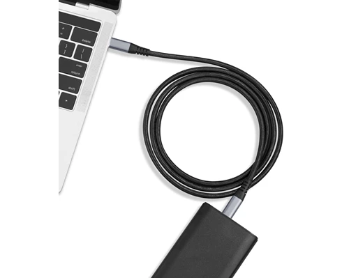 Andersson USB-C - USB-C 3.2 PD100W Braided Black/Space Gray 1,5m