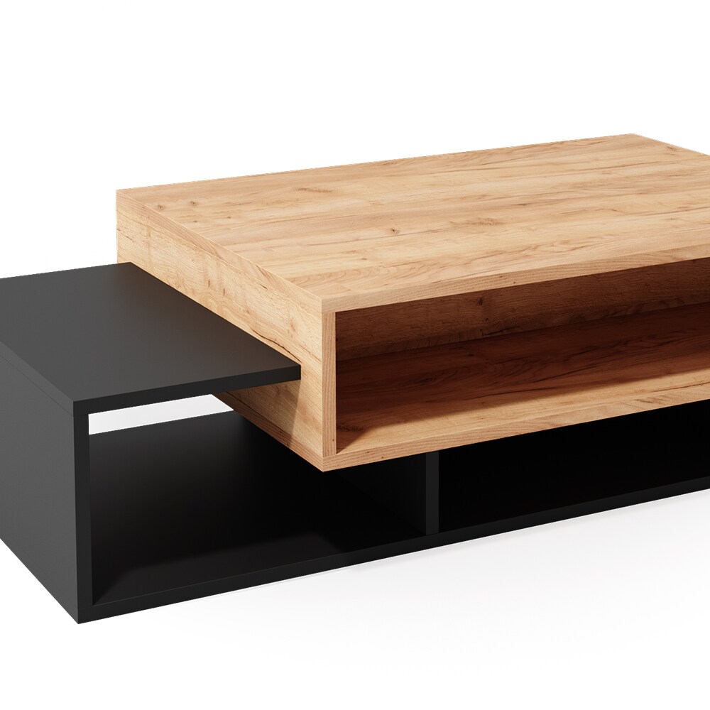Vicco Couchtisch Sofatisch Beistelltisch Bari Anthrazit/Goldkraft Kaffeetisch