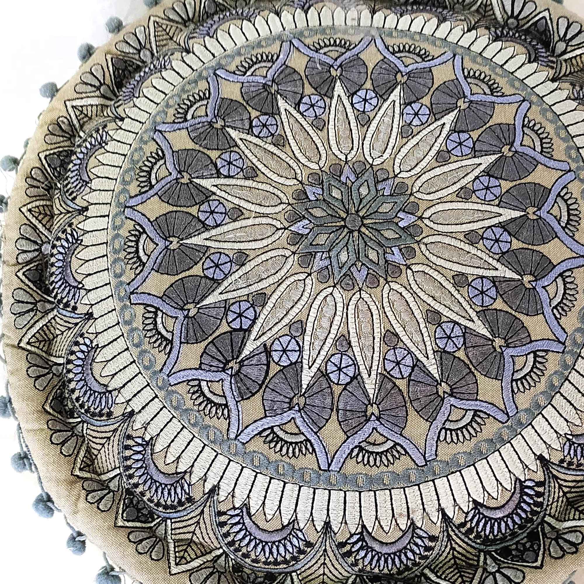 Pouf 'Ornament', Ø 40 cm, H 20 cm von fischer's lagerhaus