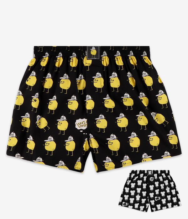 Lousy Livin T&Z Mixed Boxershorts (zitrone black black toast) 2er Pack
