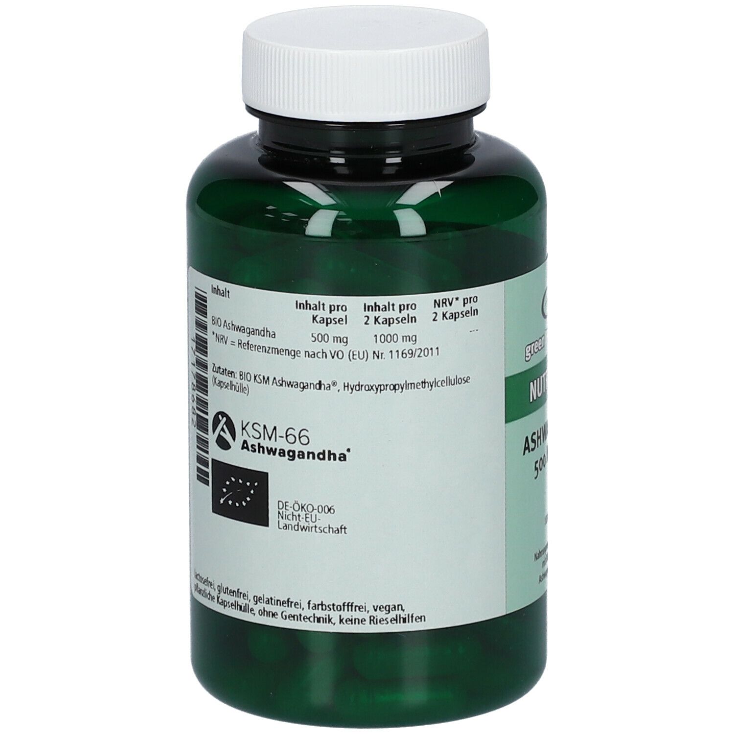 green line NUTRITHEKE ASHWAGANDHA 500 mg BIO