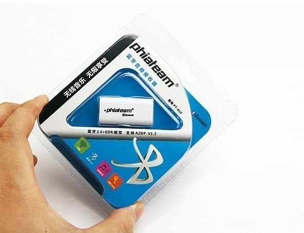 Trådløs lyd i bilen! Bluetooth-musikmodtager (hvid)