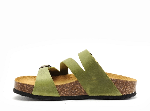Plakton mules et sabots plats femme cp bolino 341210 vert