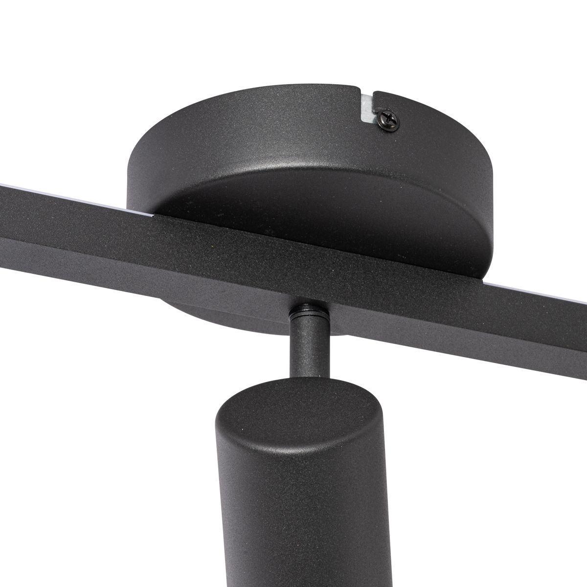 Plafondspot zwart GU10 50mm 3-lichts incl. backlight - Back Up