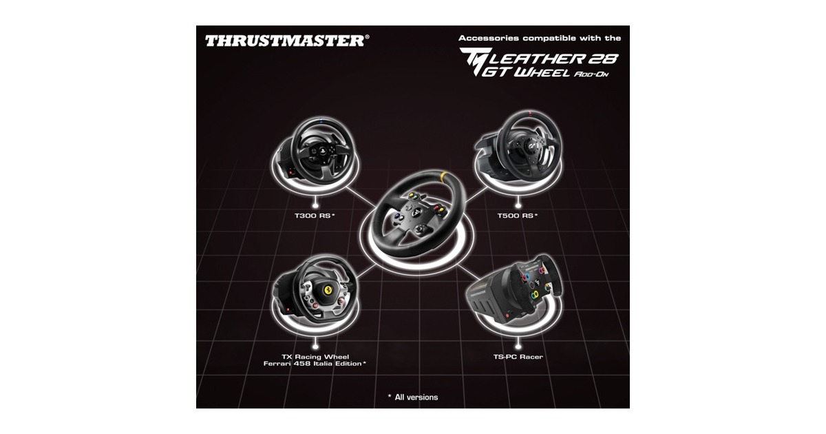 ThrustmasterTM Leder 28 GT Wheel Add-On stuur add-on  (PC, PlayStation 3, PlayStation 4, Xbox One)