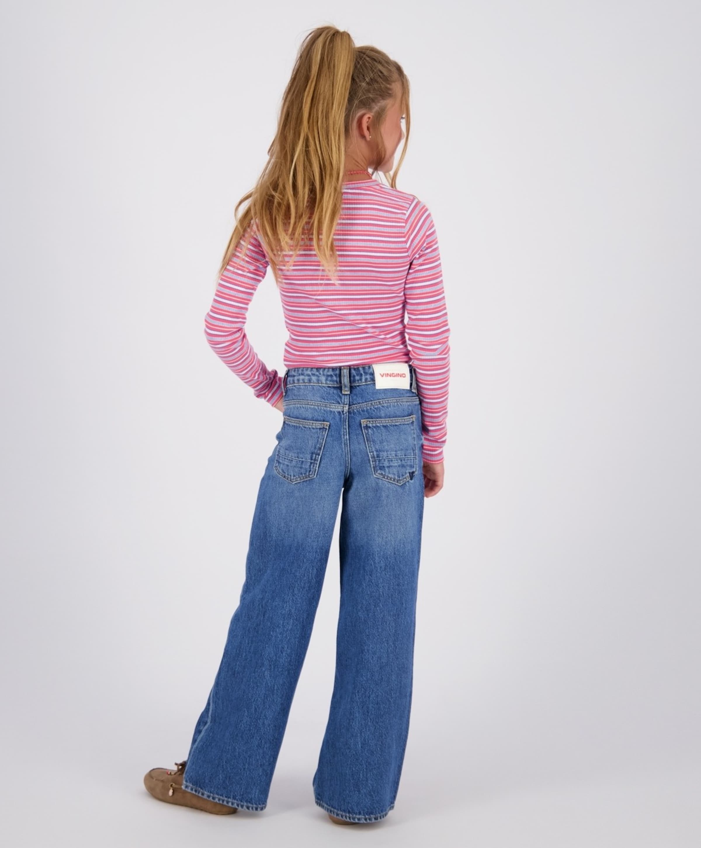 Vingino Cassie Hearts meisjes jeans blauw