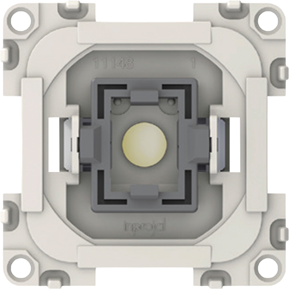 Inprojal System 10.000 Ausschalter mit LED Kontrolllampe Einbautiefe 26 mm gelb