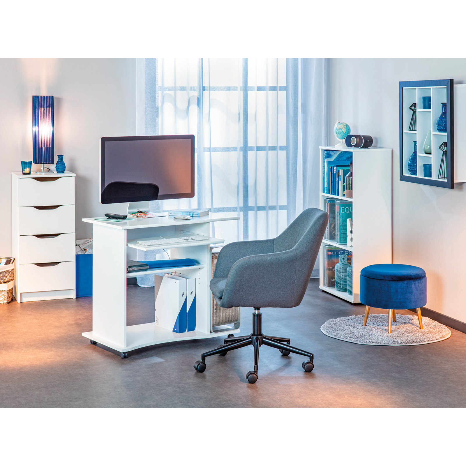 Schreibtisch Pepe Dekor weiss 80 x 75 x 50 cm