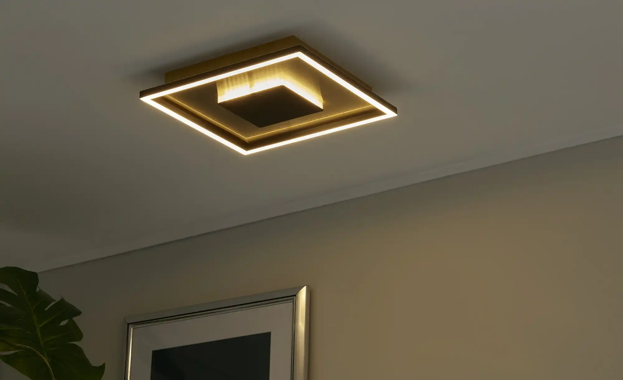 KHG LED-Deckenleuchte, schwarz/goldfarben