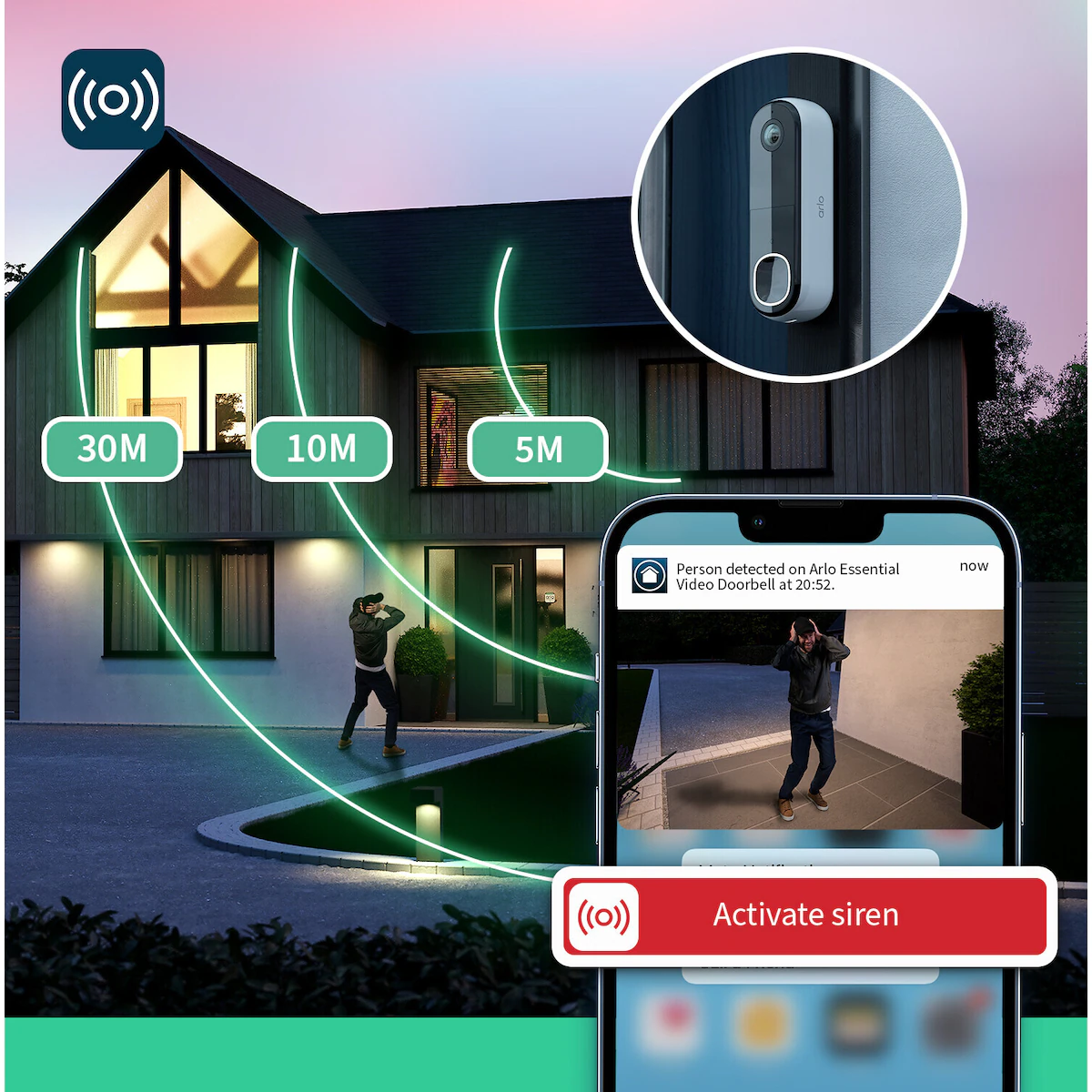 Arlo HD video doorbell (1-pack)