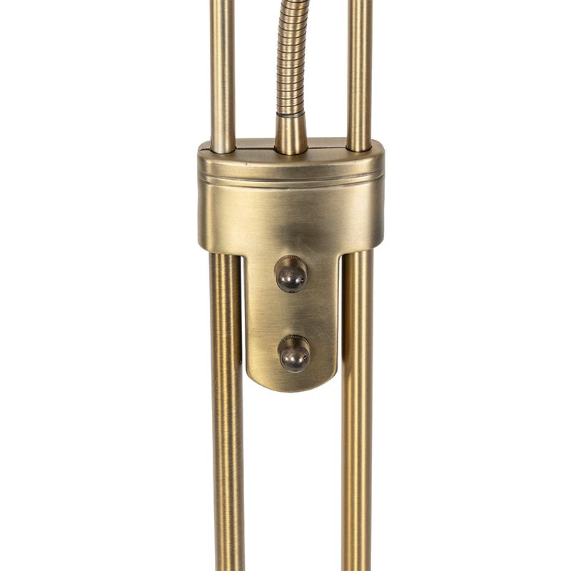 Vloerlamp brons incl. LED en dimmer met leeslamp - Empoli