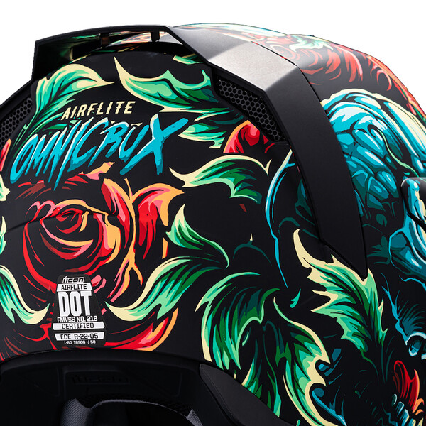 Icon - Casque Airflite Mips Omnicrux™ Noir / Bleu / Rouge / Vert