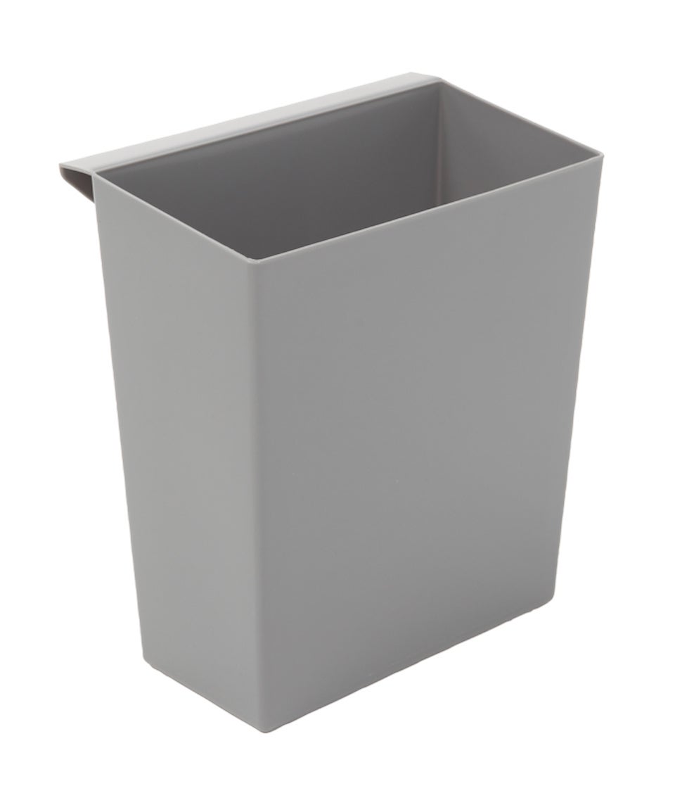 PROREGAL Inzetbak voor vierkante conische afvalbak HxBxD 26,5 x 15 x 24 cm Kunststof Grijs