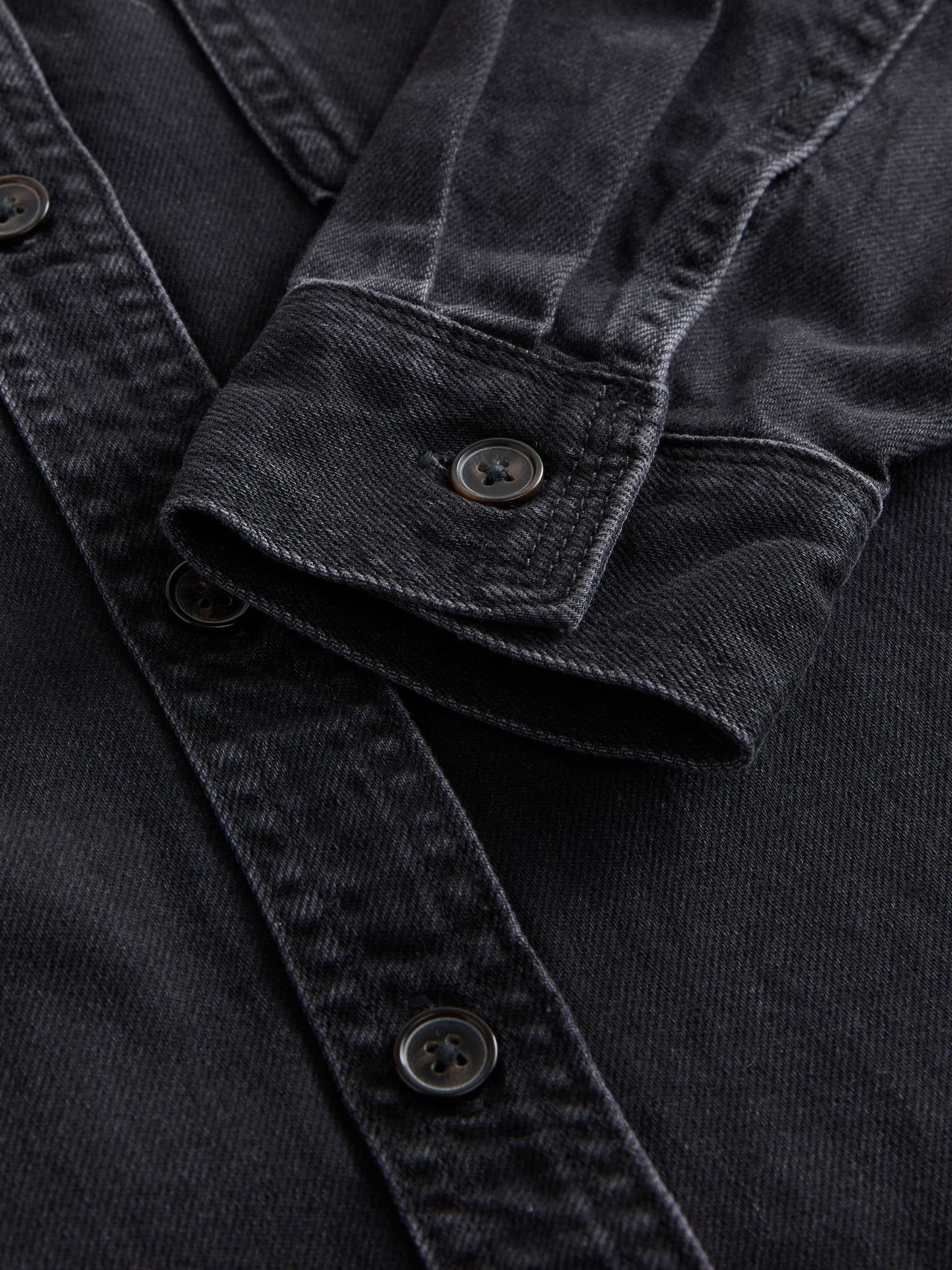 Zwart - Oversized denim overhemd