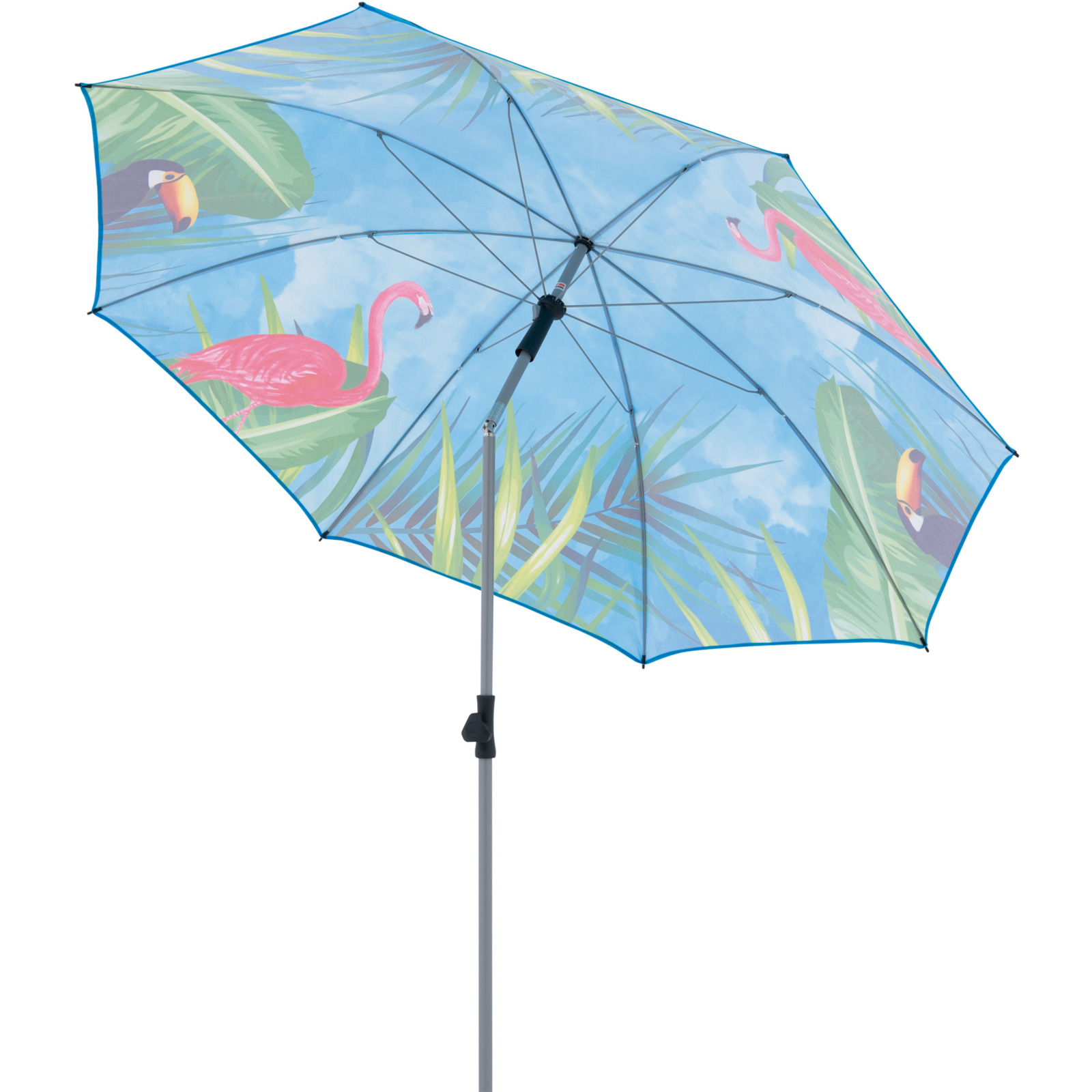 Sonnenschirm Flamingo 180 cm blau
