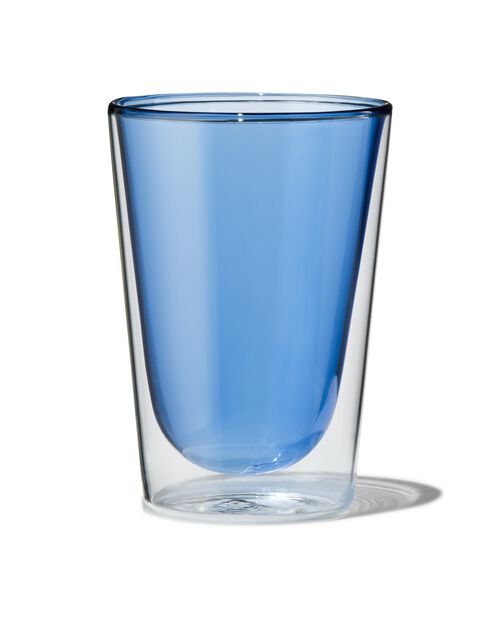 verre à double paroi 350 ml bleu
