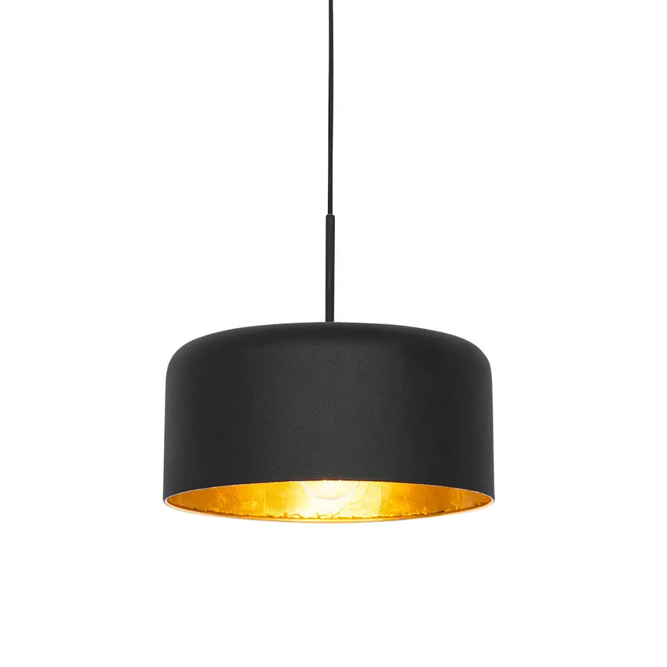 Qazqa hanglampen jinte zwart e27
