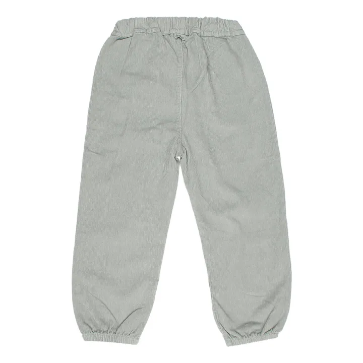 Búho Pantalon Velours Milleraies Poches | Bleu gris