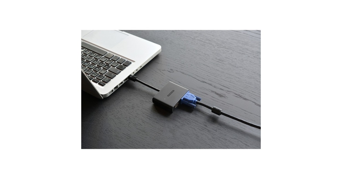 SitecomMini-DisplayPort naar HDMI + VGA 2-in-1 adapter  (Zwart, CN-347)