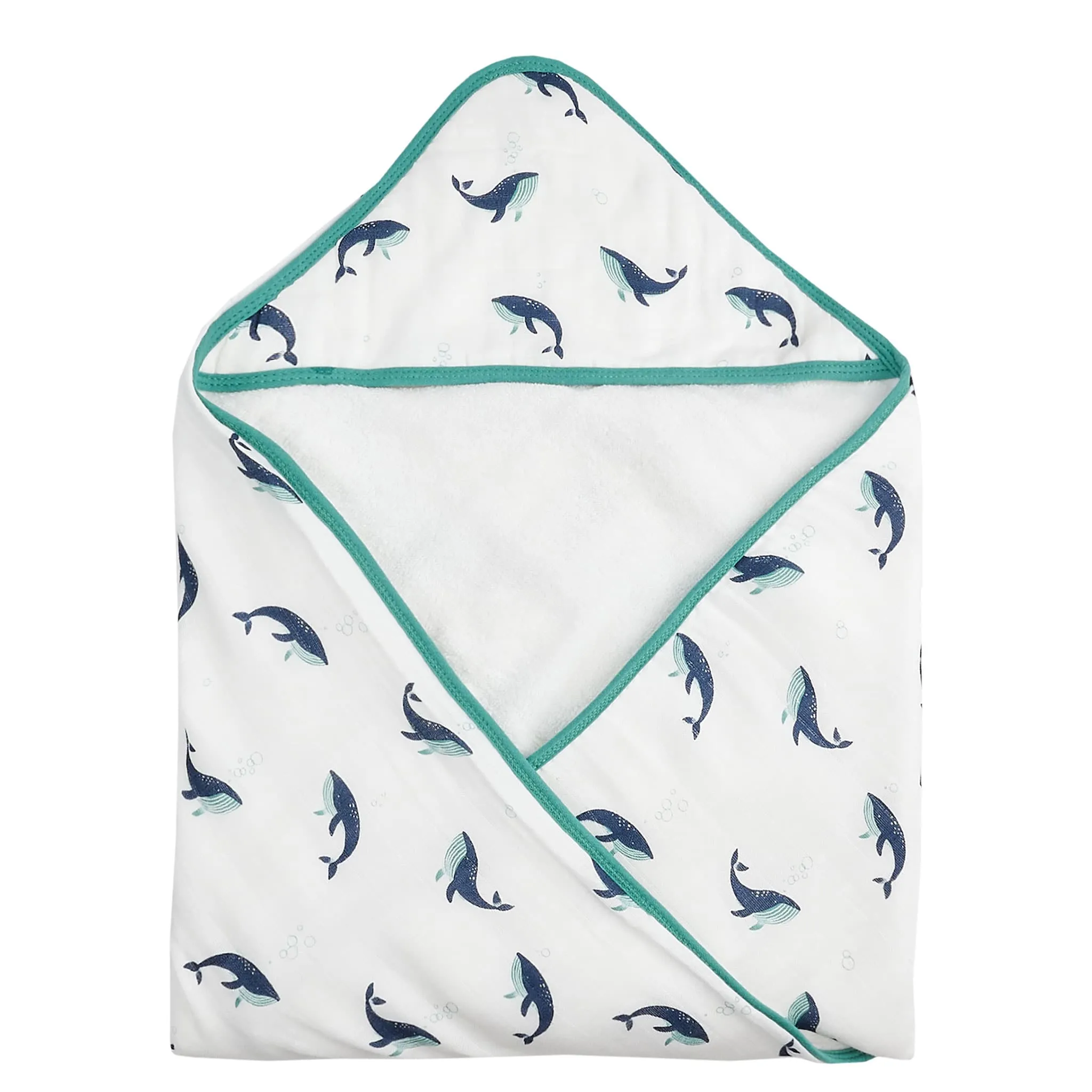 Petit Lem Serviette Capuchon Baleine