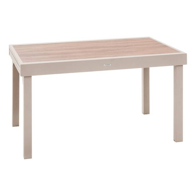 Table de jardin extensible rectangulaire PIAZZA Epeautre / Argile