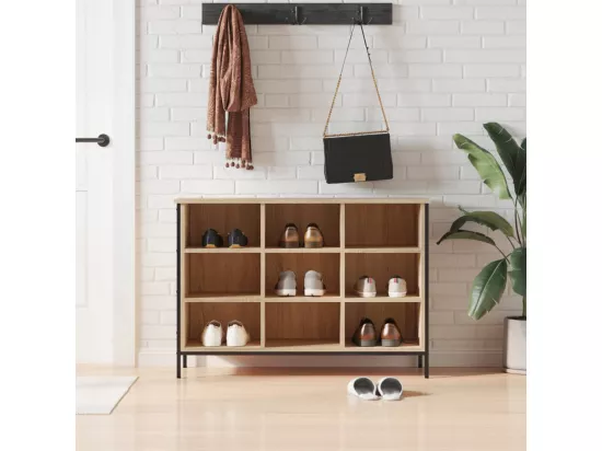 Armoire à chaussures chêne sonoma 100x35x70 bois d'ingénierie