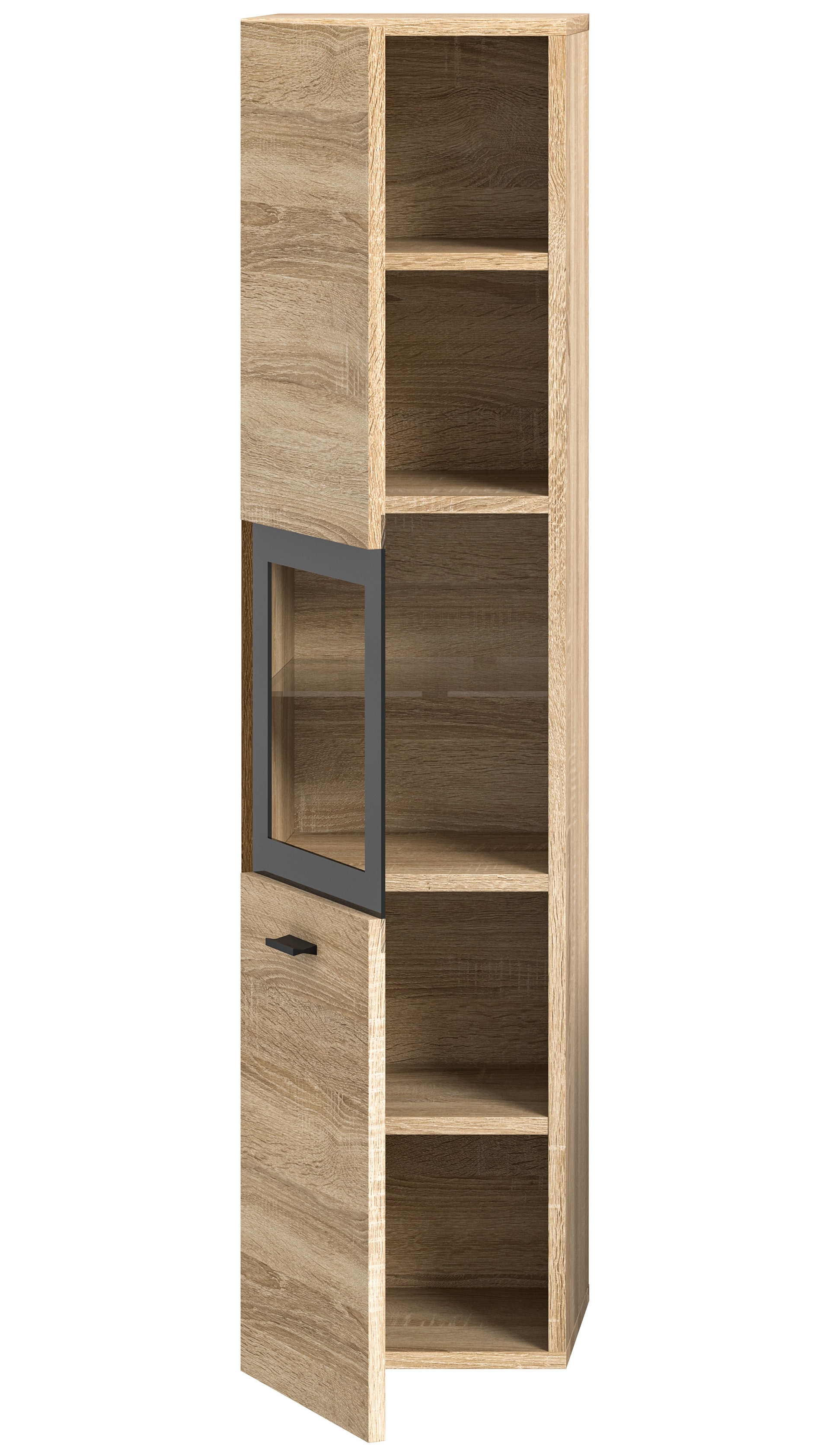 Bad-Midischrank BOSTON braun/schwarz 125cm